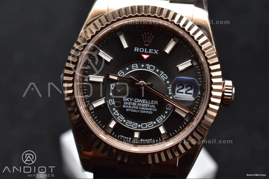 336235 RG A23J Edition 1:1 Sky-Dweller Best (Gain 1097 Weight) Strap Dial Grey FlexibleFit on Oyster-flex ZF 0804